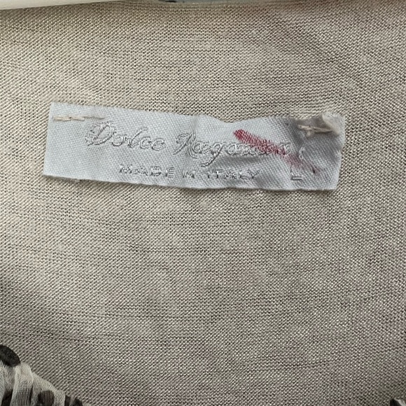 Dolce Ragazza Beige Leopard Silk Top - size (L) - Picture 3 of 5